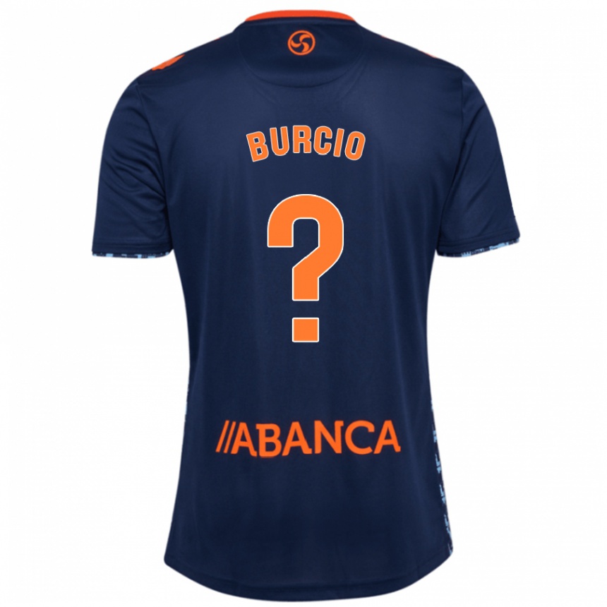 キッズフットボールHugo Burcio#0ネイビーブルーアウェイシャツ2024/25ジャージーユニフォーム