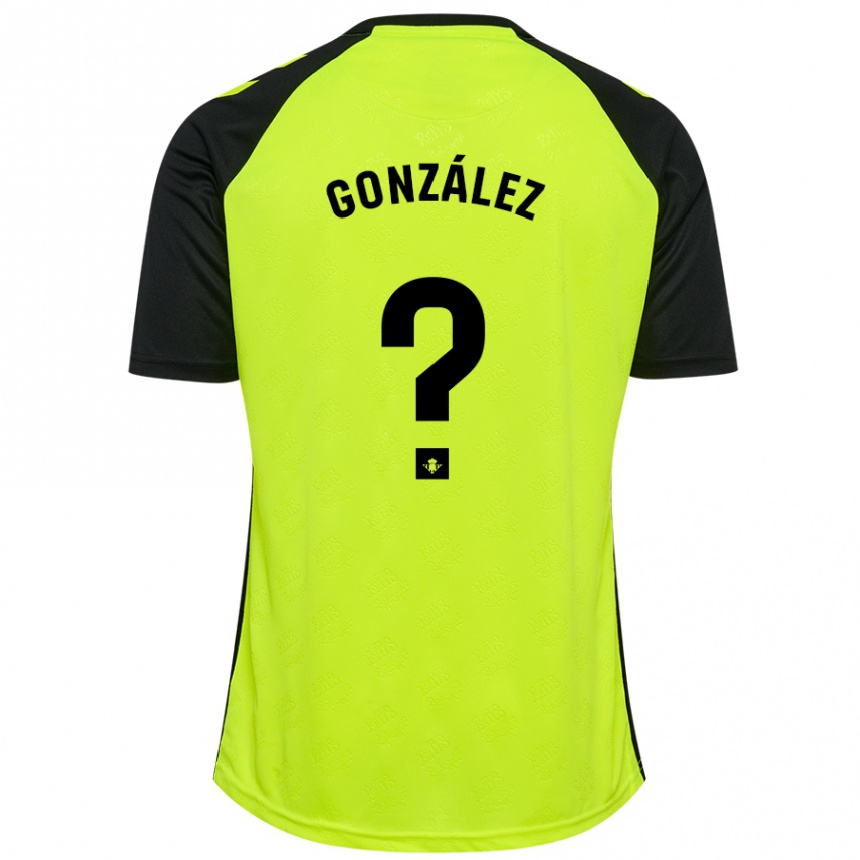 キッズフットボールManu González#0蛍光黄黒アウェイシャツ2024/25ジャージーユニフォーム