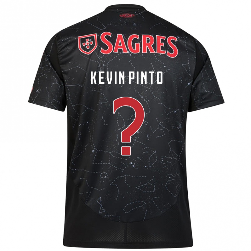 キッズフットボールKevin Pinto#0黒 赤アウェイシャツ2024/25ジャージーユニフォーム