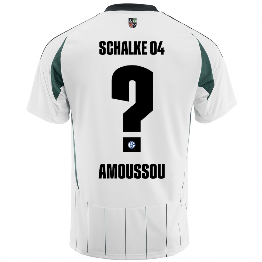 キッズフットボールZaid Amoussou#0白緑アウェイシャツ2024/25ジャージーユニフォーム