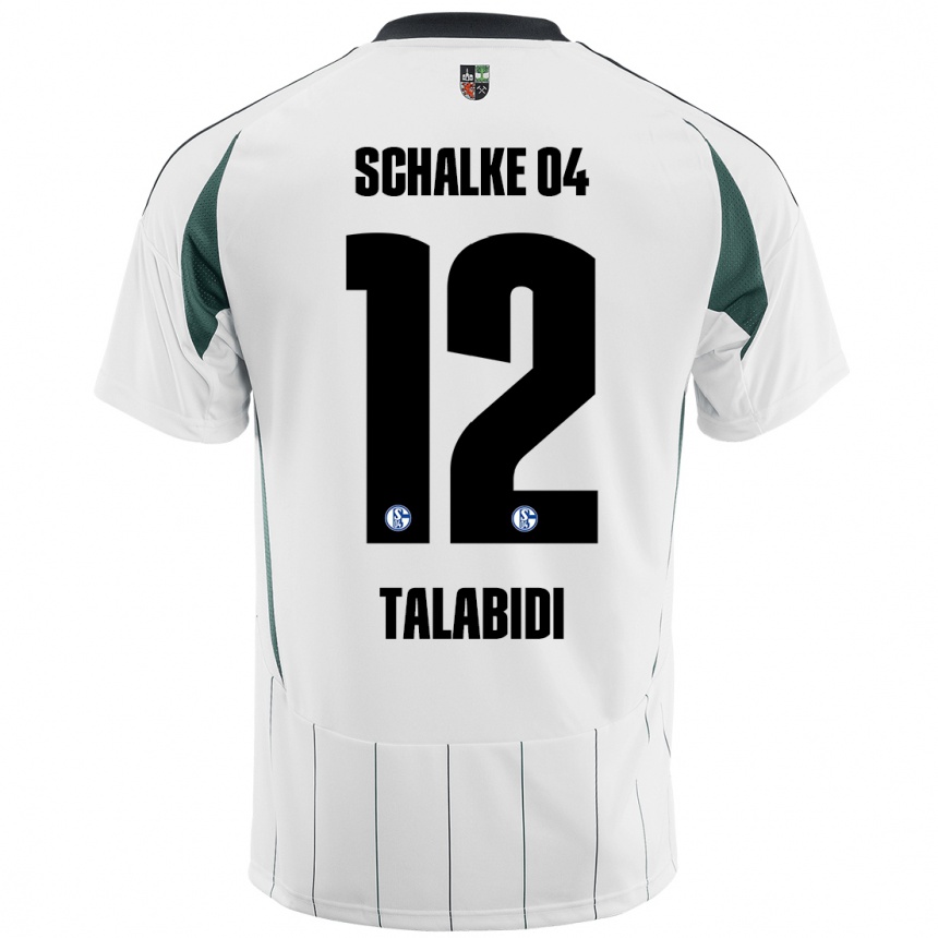 キッズフットボールMalik Talabidi#12白緑アウェイシャツ2024/25ジャージーユニフォーム