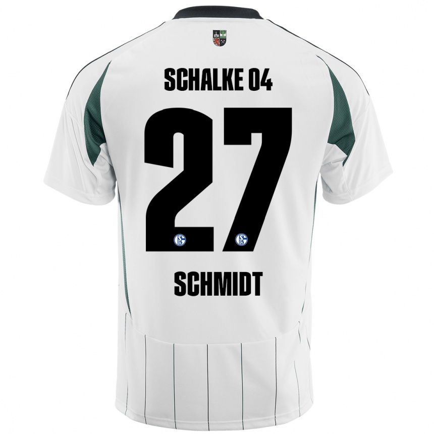 キッズフットボールTim Schmidt#27白緑アウェイシャツ2024/25ジャージーユニフォーム