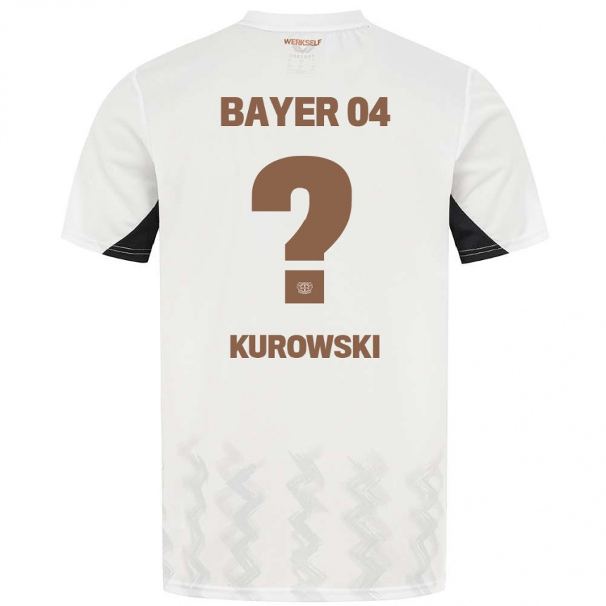 キッズフットボールJulien Kurowski#0白 黒アウェイシャツ2024/25ジャージーユニフォーム