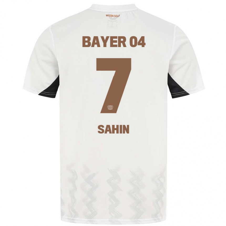 キッズフットボールBatuhan Sahin#7白 黒アウェイシャツ2024/25ジャージーユニフォーム