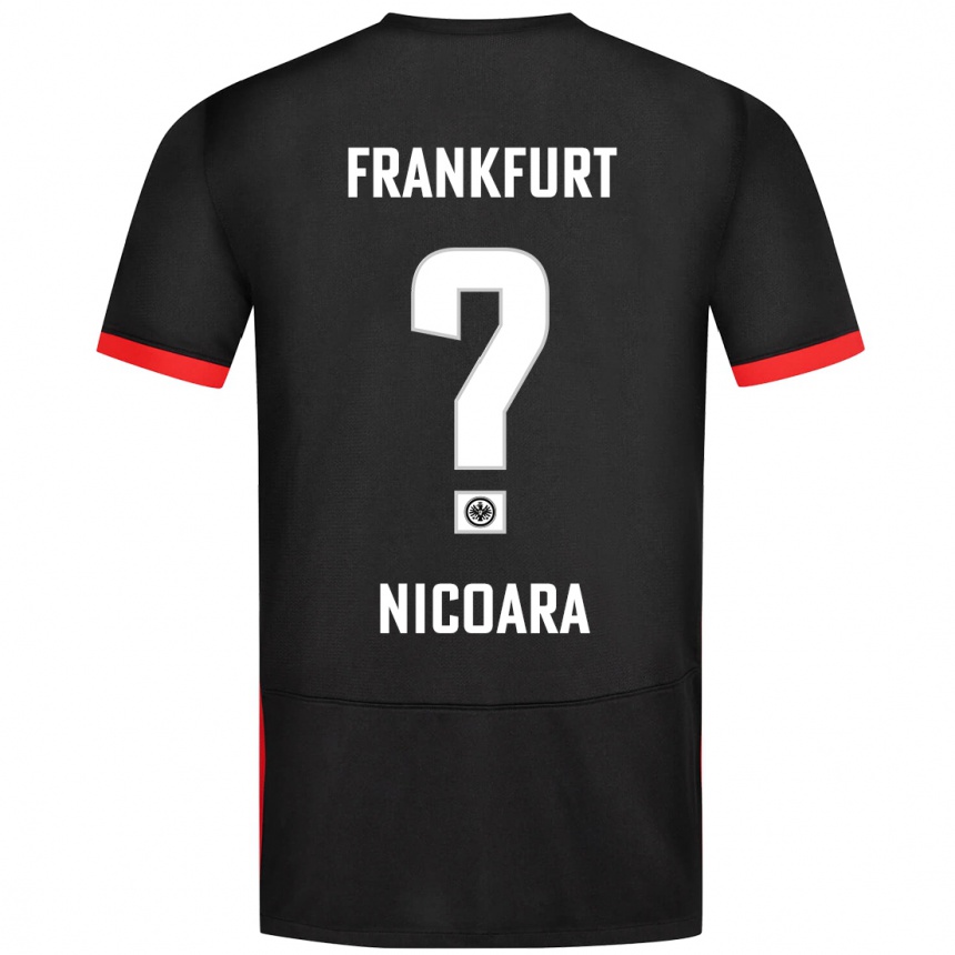 キッズフットボールGabriel Nicoara#0黒アウェイシャツ2024/25ジャージーユニフォーム