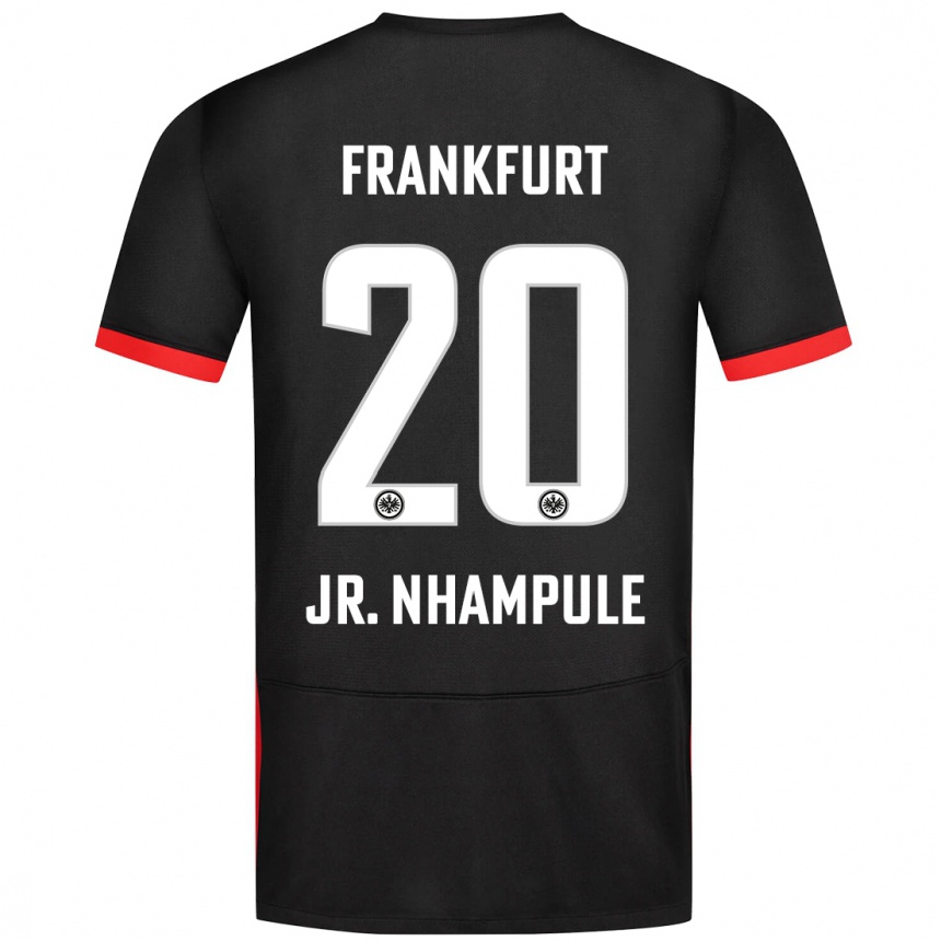 キッズフットボールAntonio Junior Nhampule#20黒アウェイシャツ2024/25ジャージーユニフォーム