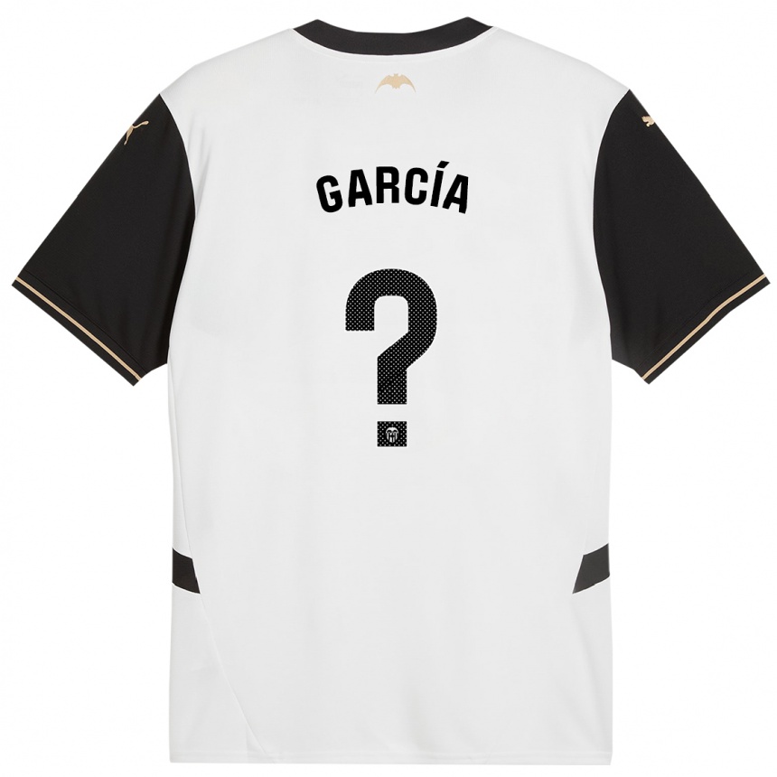 メンズフットボールVíctor García#0白 黒ホームシャツ2024/25ジャージーユニフォーム