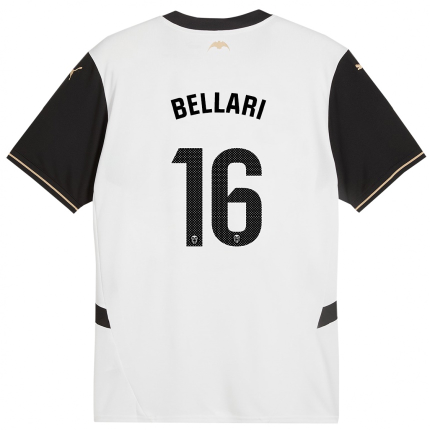 メンズフットボールHamza Bellari#16白 黒ホームシャツ2024/25ジャージーユニフォーム