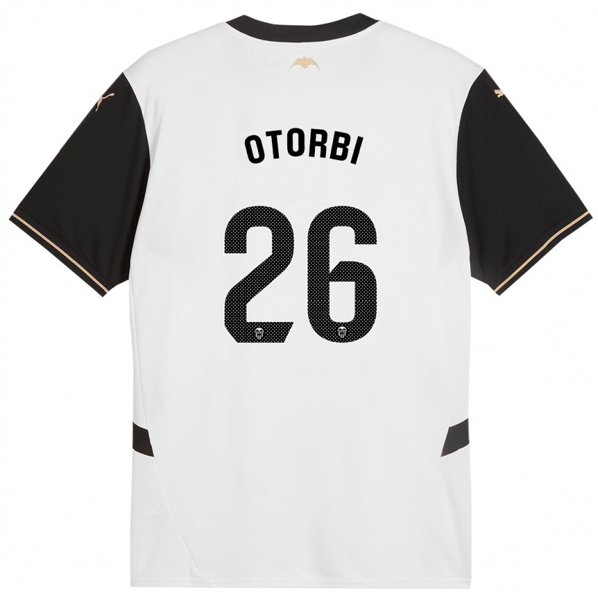 メンズフットボールDavid Otorbi#26白 黒ホームシャツ2024/25ジャージーユニフォーム