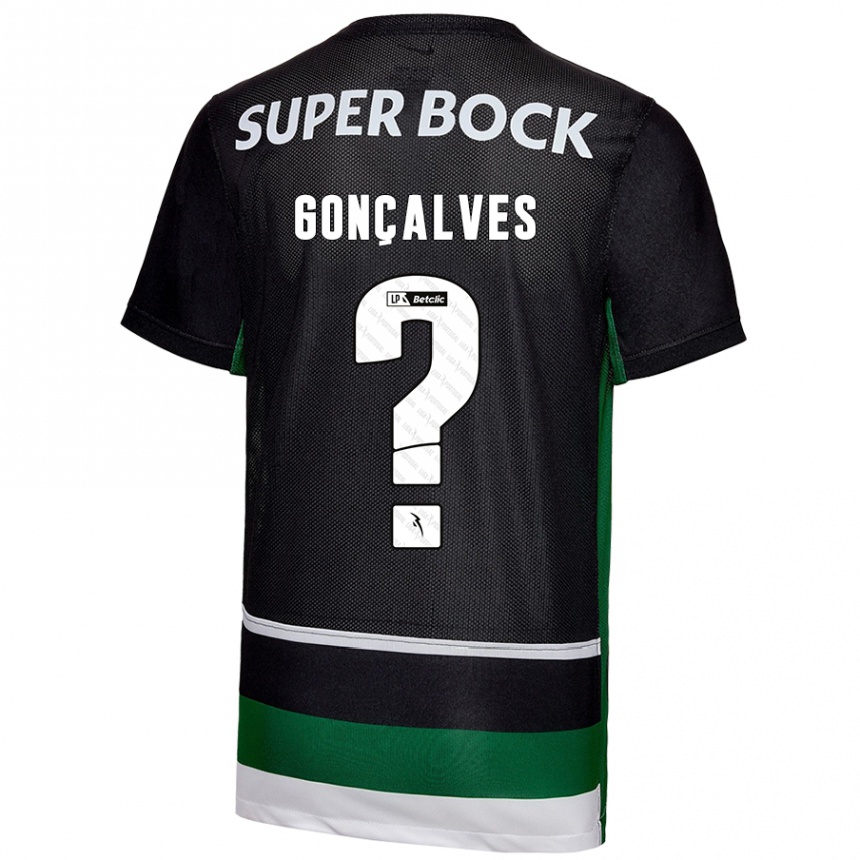 メンズフットボールFlávio Gonçalves#0黒 白 緑ホームシャツ2024/25ジャージーユニフォーム