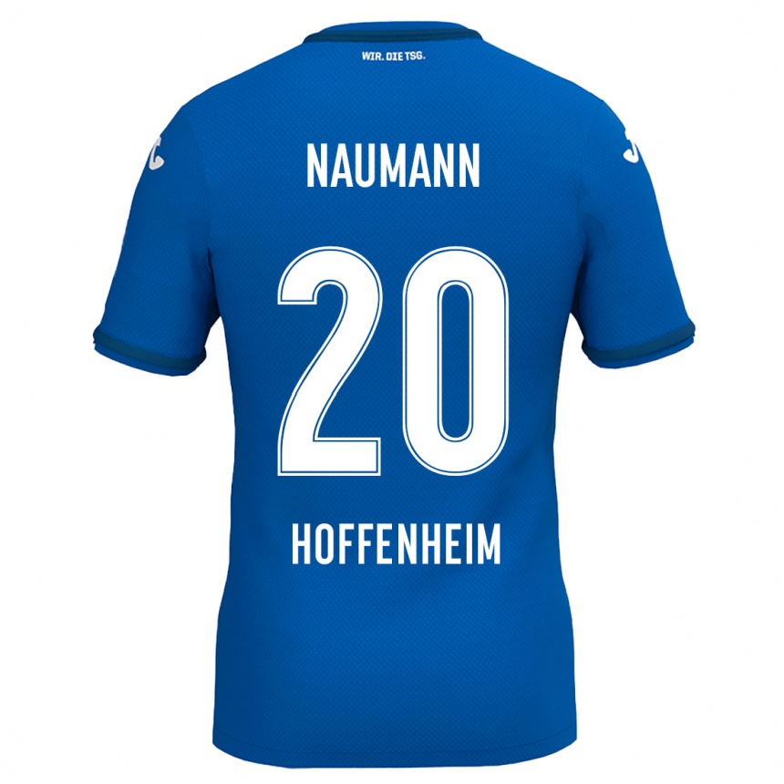 メンズフットボールMaxim Naumann#20ロイヤルブルーホームシャツ2024/25ジャージーユニフォーム