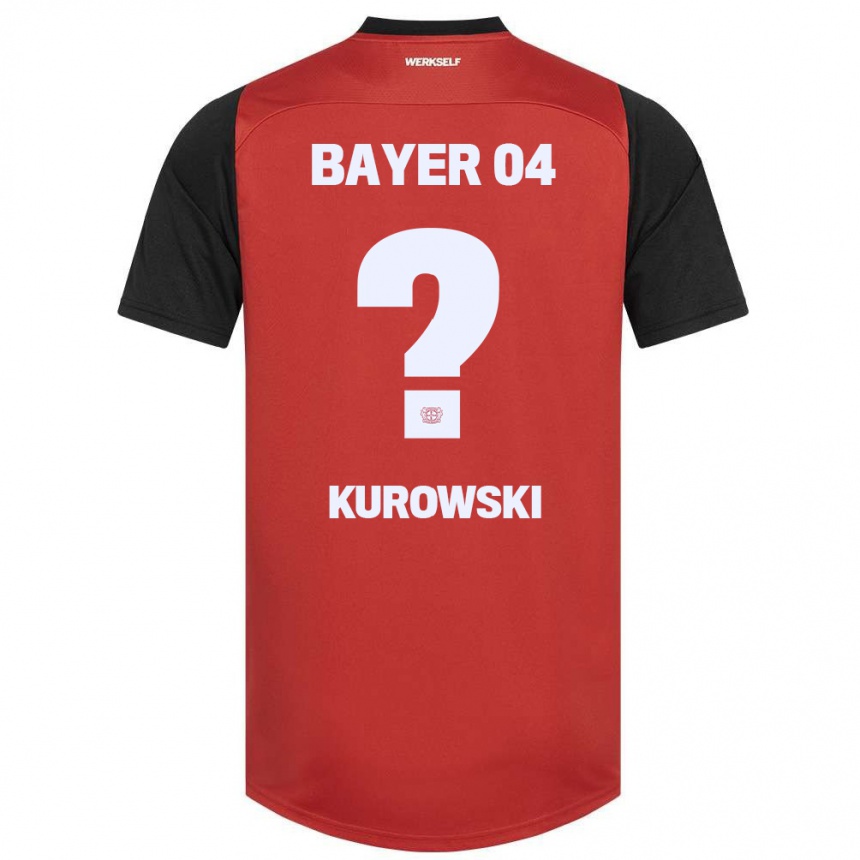 メンズフットボールJulien Kurowski#0赤黒ホームシャツ2024/25ジャージーユニフォーム