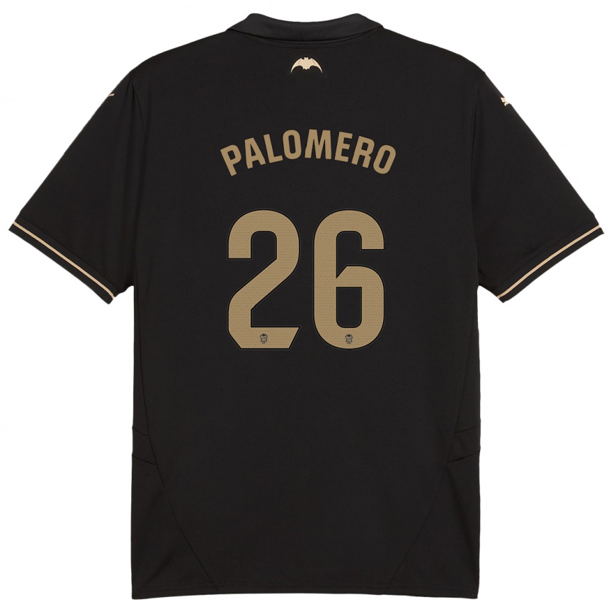 メンズフットボールMarc Palomero#26黒アウェイシャツ2024/25ジャージーユニフォーム