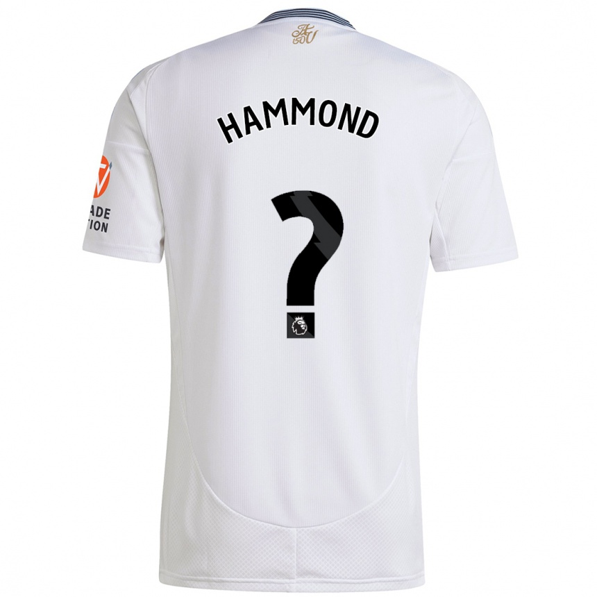 メンズフットボールAlex Hammond#0白アウェイシャツ2024/25ジャージーユニフォーム