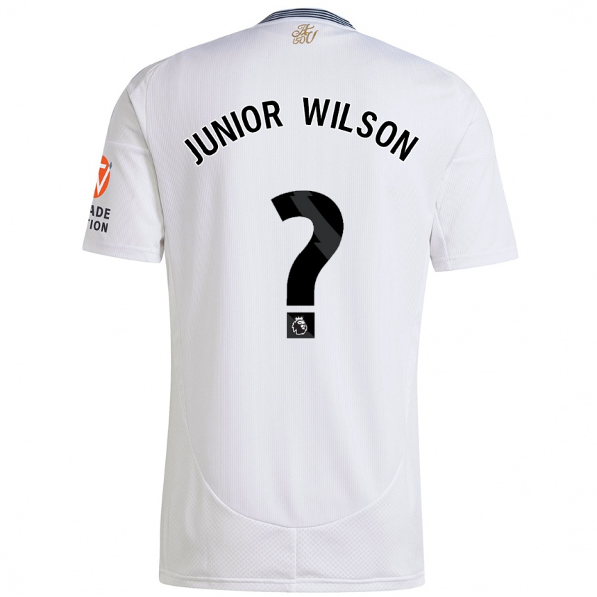 メンズフットボールJunior Wilson#0白アウェイシャツ2024/25ジャージーユニフォーム