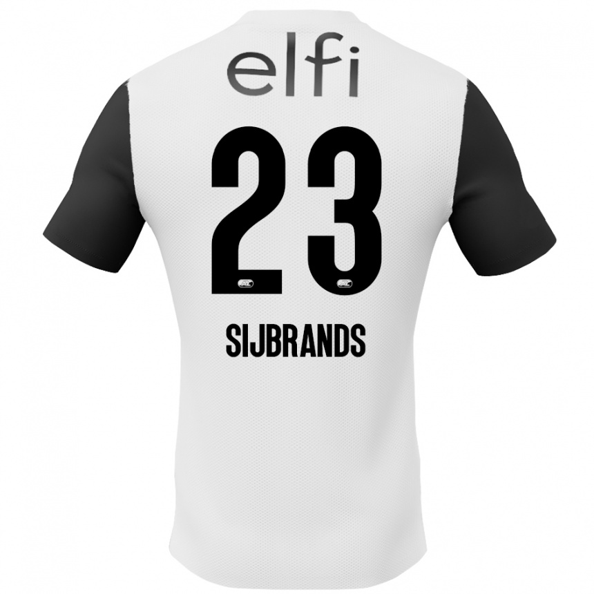 メンズフットボールJulian Sijbrands#23白 黒アウェイシャツ2024/25ジャージーユニフォーム