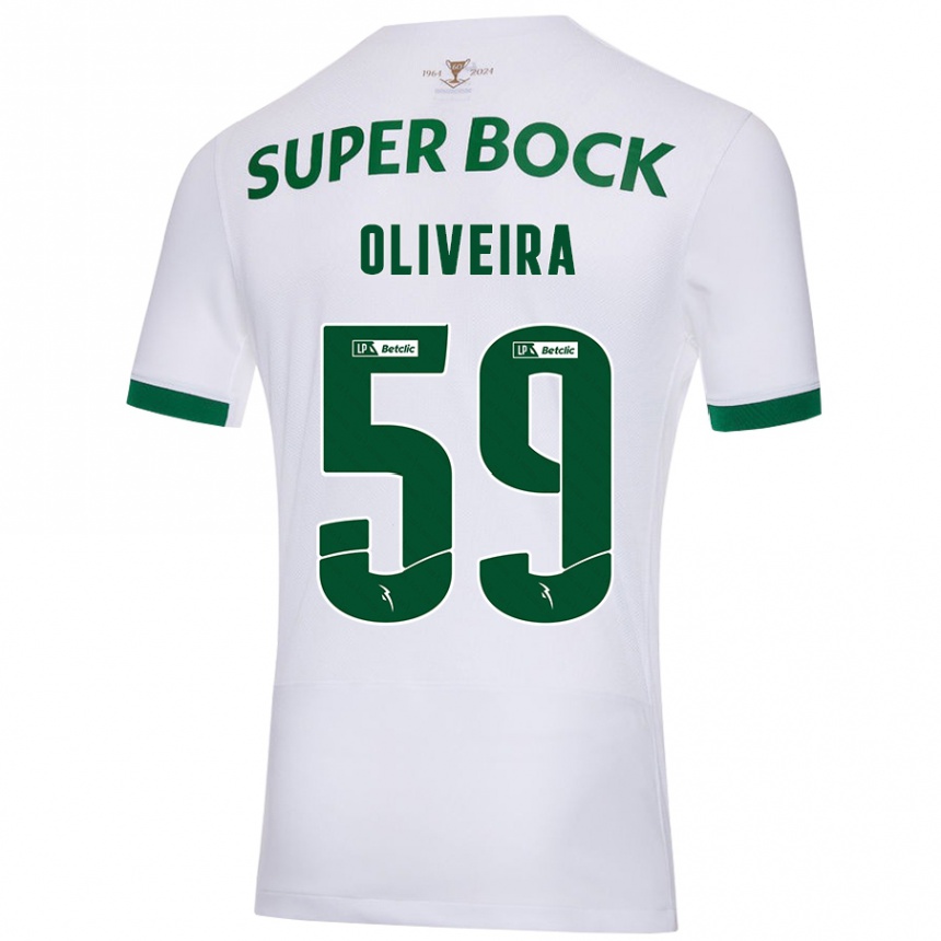 メンズフットボールKauã Oliveira#59白緑アウェイシャツ2024/25ジャージーユニフォーム