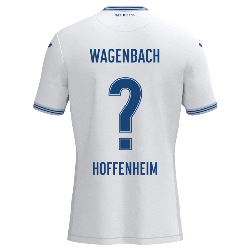 メンズフットボールLion Wagenbach#0ホワイト ブルーアウェイシャツ2024/25ジャージーユニフォーム