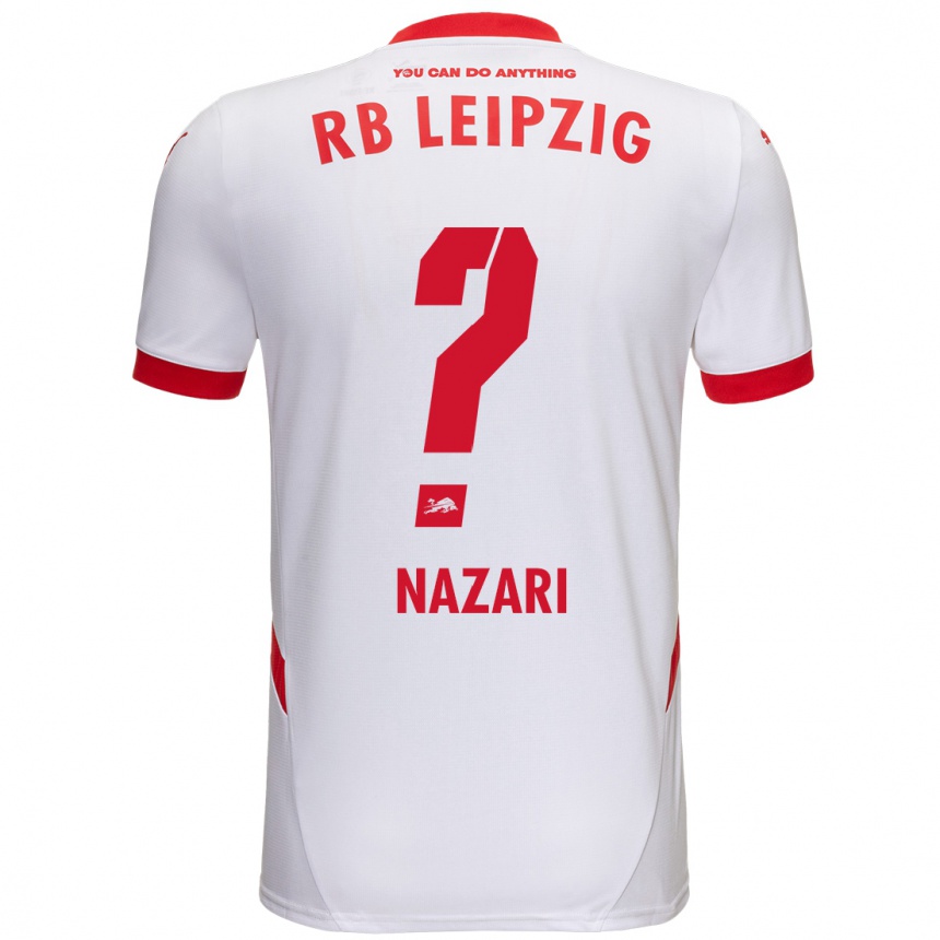 レディースフットボールAlireza Nazari#0白 赤ホームシャツ2024/25ジャージーユニフォーム