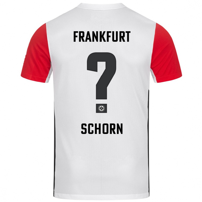 レディースフットボールMoritz Schorn#0白 赤ホームシャツ2024/25ジャージーユニフォーム