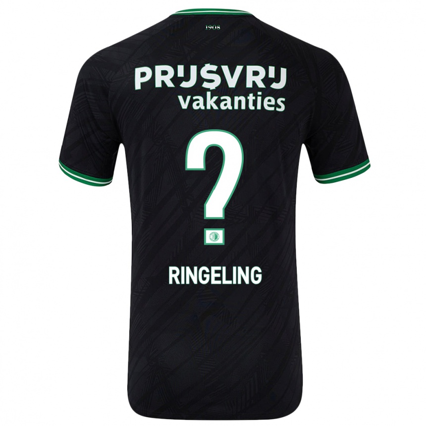 レディースフットボールSam Ringeling#0黒緑アウェイシャツ2024/25ジャージーユニフォーム