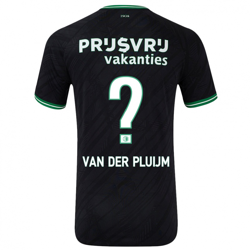 レディースフットボールMarvin Van Der Pluijm#0黒緑アウェイシャツ2024/25ジャージーユニフォーム