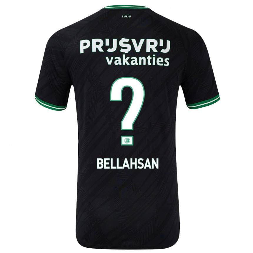 レディースフットボールJawad Bellahsan#0黒緑アウェイシャツ2024/25ジャージーユニフォーム