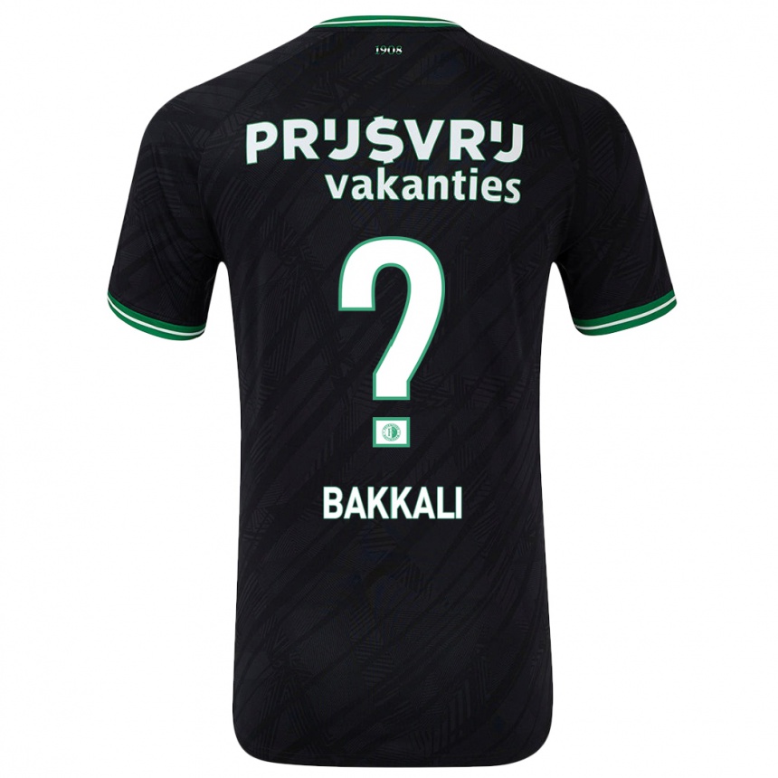 レディースフットボールYassir Bakkali#0黒緑アウェイシャツ2024/25ジャージーユニフォーム