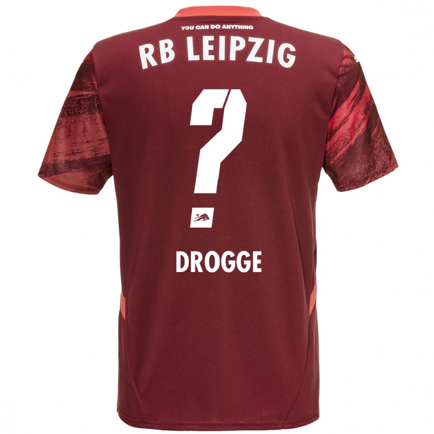 レディースフットボールLennert Drogge#0ブルゴーニュアウェイシャツ2024/25ジャージーユニフォーム