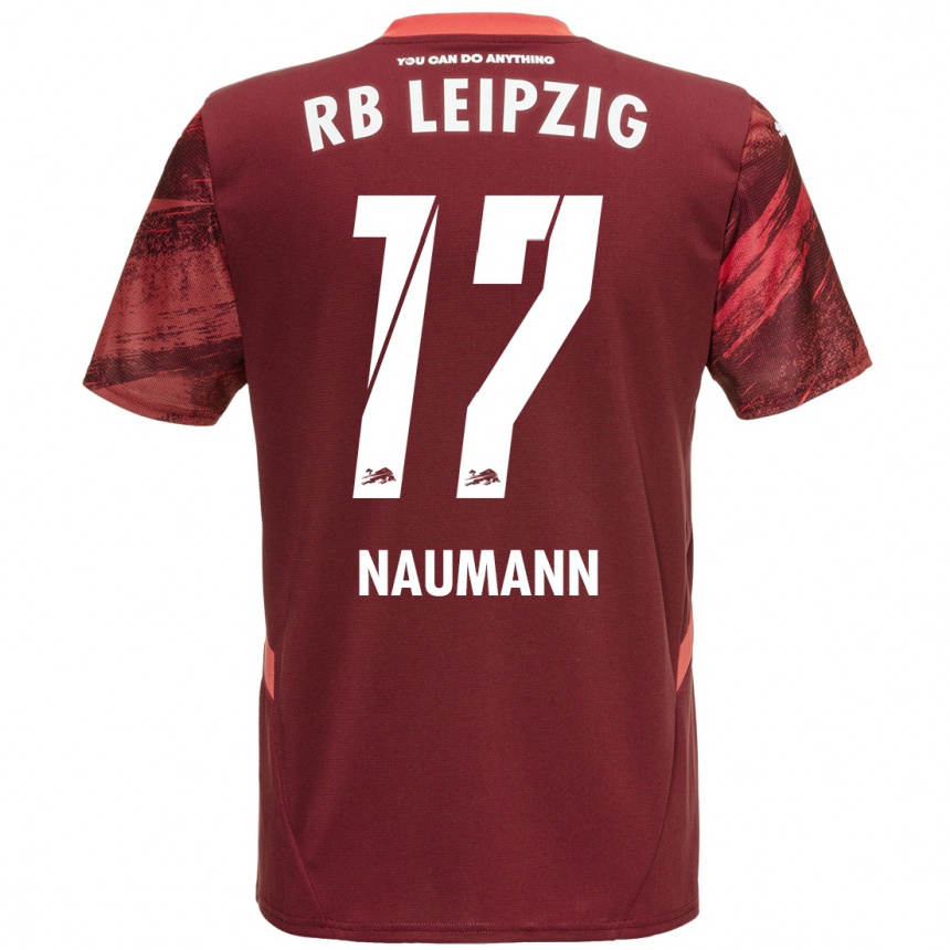 レディースフットボールCarlos Naumann#17ブルゴーニュアウェイシャツ2024/25ジャージーユニフォーム