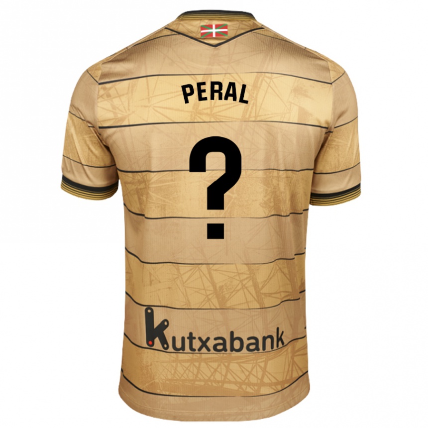 レディースフットボールMarkel Peral#0ブラウンアウェイシャツ2024/25ジャージーユニフォーム