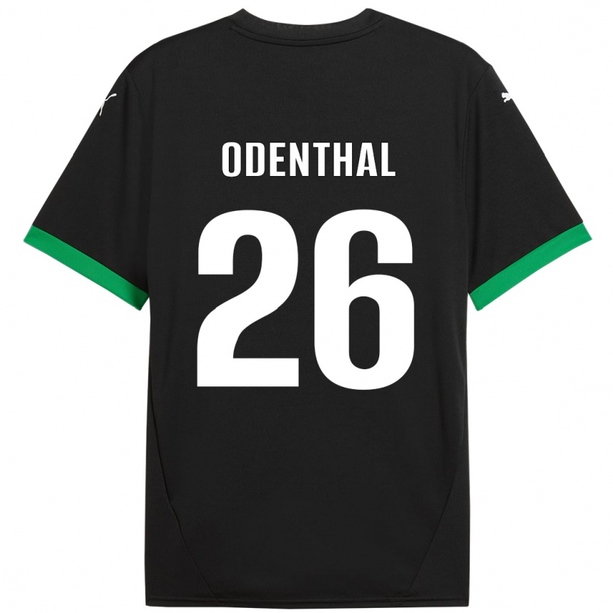 キッズフットボールCas Odenthal#26黒 ダークグリーンホームシャツ2024/25ジャージーユニフォーム