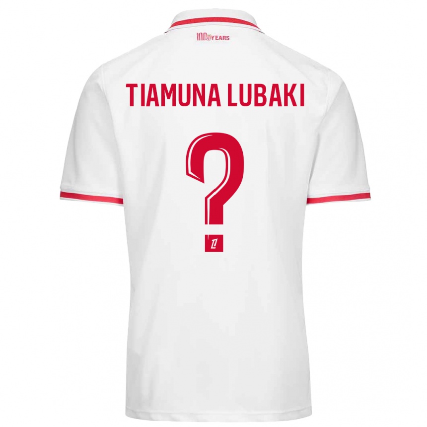 キッズフットボールLoïc Tiamuna Lubaki#0白 赤ホームシャツ2024/25ジャージーユニフォーム