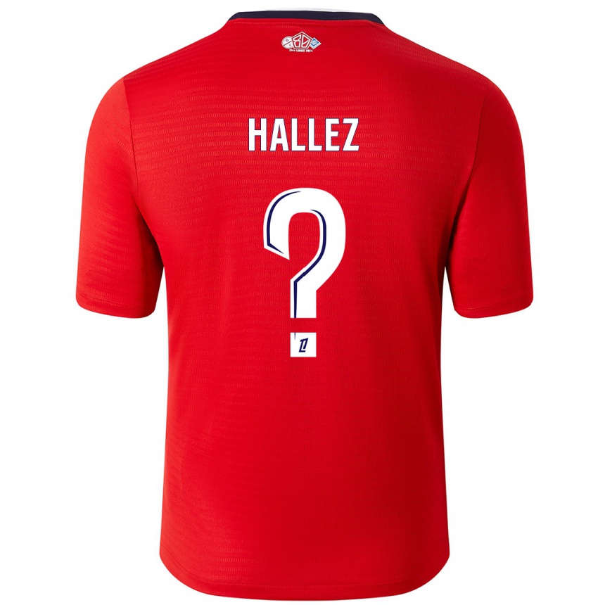 キッズフットボールAlexis Hallez#0赤 白ホームシャツ2024/25ジャージーユニフォーム