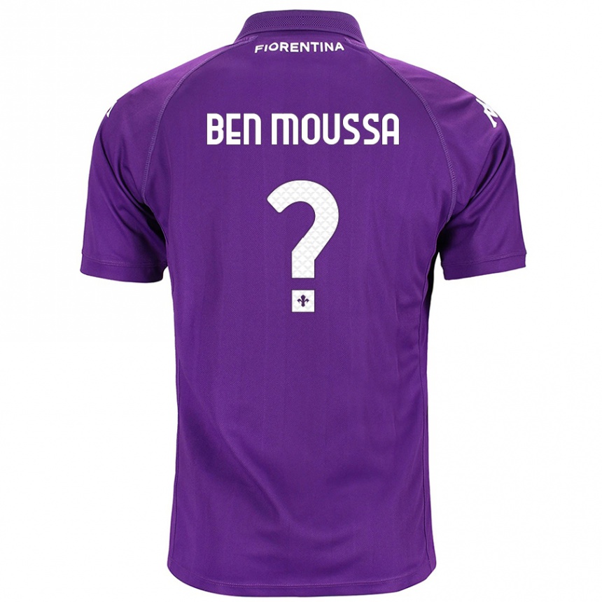 キッズフットボールMehdi Ben Moussa#0紫ホームシャツ2024/25ジャージーユニフォーム