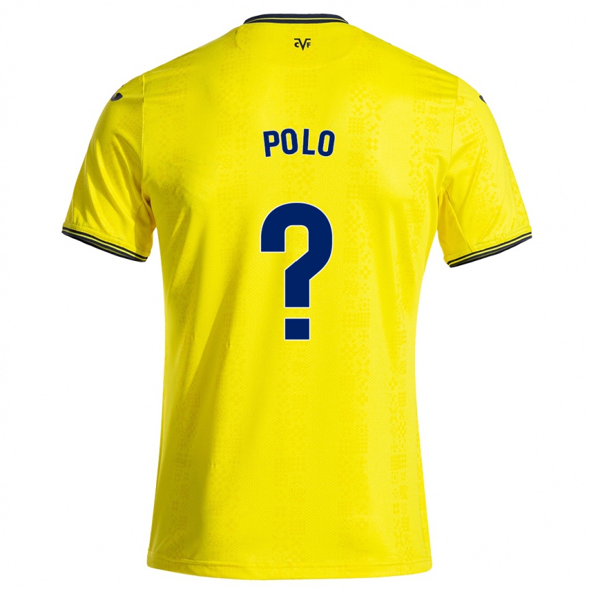 キッズフットボールPablo Polo#0黄 黒ホームシャツ2024/25ジャージーユニフォーム