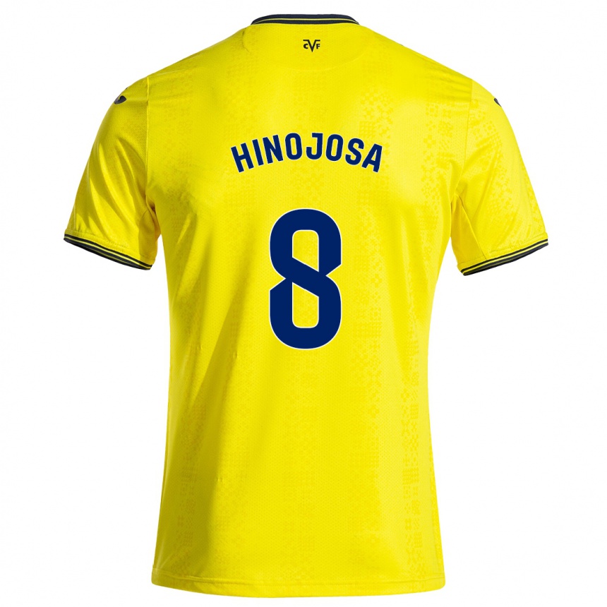 キッズフットボールSergio Hinojosa#8黄 黒ホームシャツ2024/25ジャージーユニフォーム