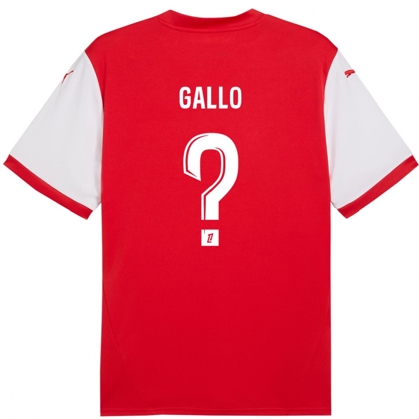 キッズフットボールNoan Gallo#0赤 白ホームシャツ2024/25ジャージーユニフォーム