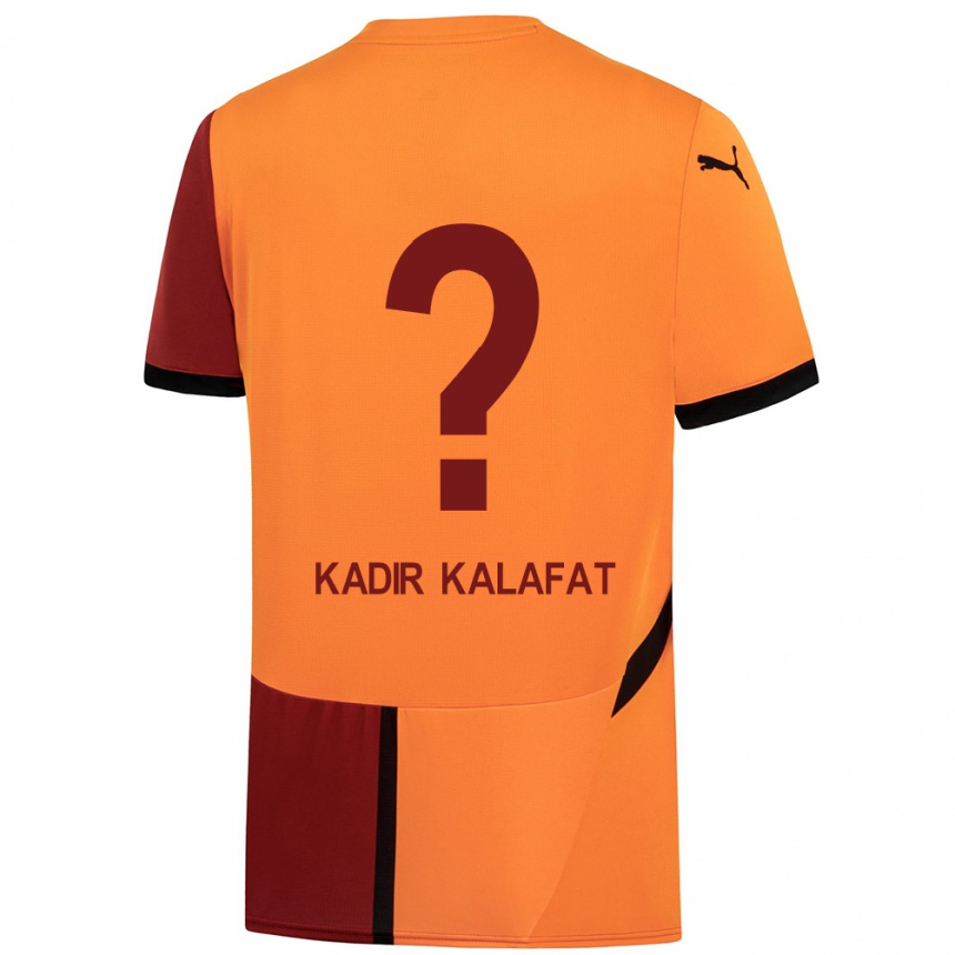 キッズフットボールİsmail Kadir Kalafat#0黄 赤ホームシャツ2024/25ジャージーユニフォーム