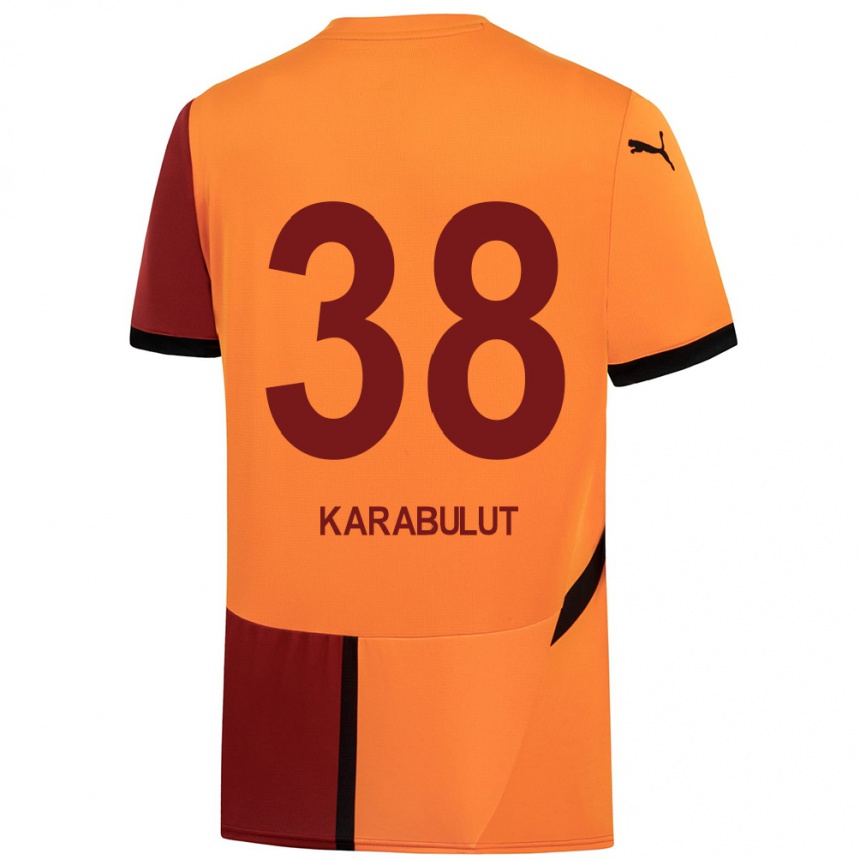 キッズフットボールArzu Karabulut#38黄 赤ホームシャツ2024/25ジャージーユニフォーム