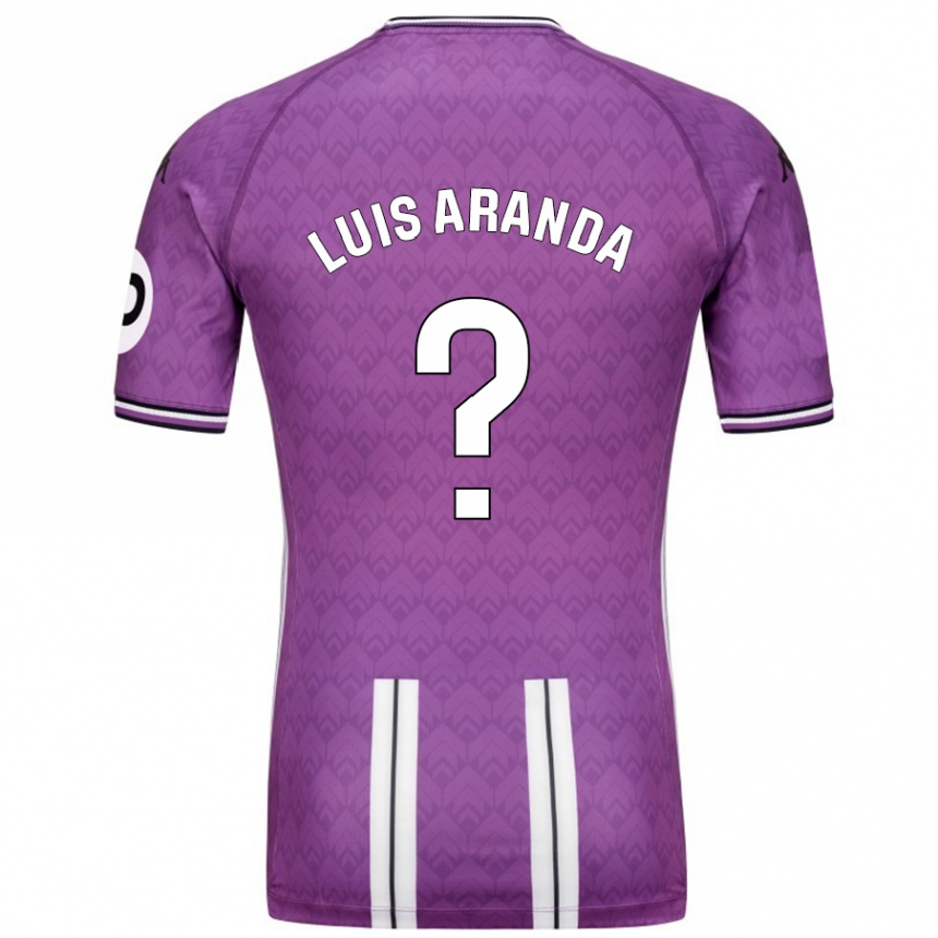 キッズフットボールJosé Luis Aranda#0紫 白ホームシャツ2024/25ジャージーユニフォーム