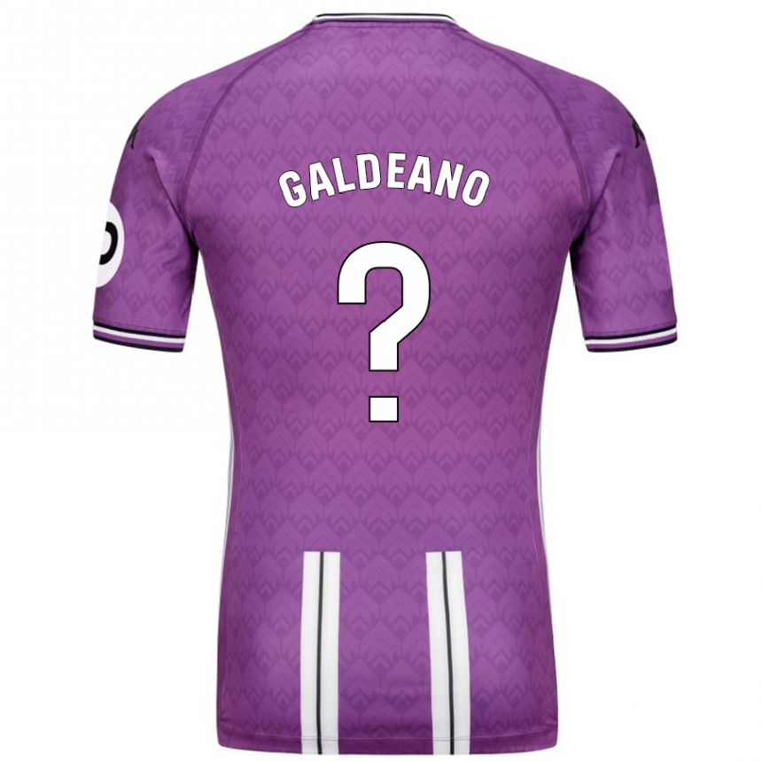 キッズフットボールAlejandro Galdeano#0紫 白ホームシャツ2024/25ジャージーユニフォーム