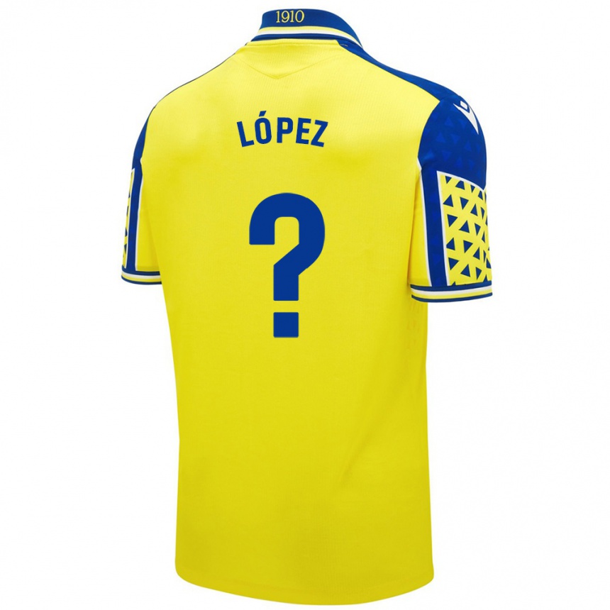 キッズフットボールRaúl López#0黄 青ホームシャツ2024/25ジャージーユニフォーム