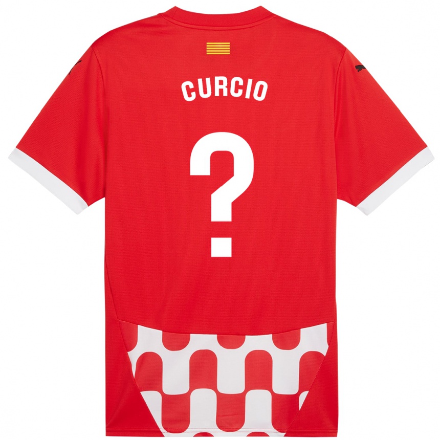 キッズフットボールDaniel Curcio#0赤 白ホームシャツ2024/25ジャージーユニフォーム