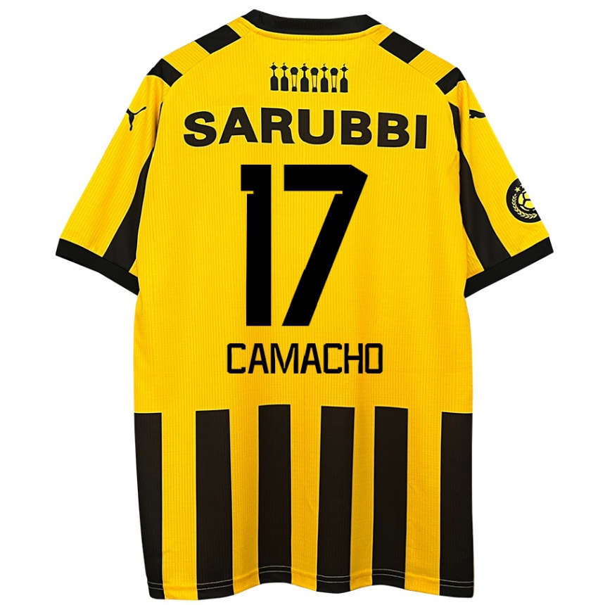 キッズフットボールSebastián Camacho#17黄 黒ホームシャツ2024/25ジャージーユニフォーム