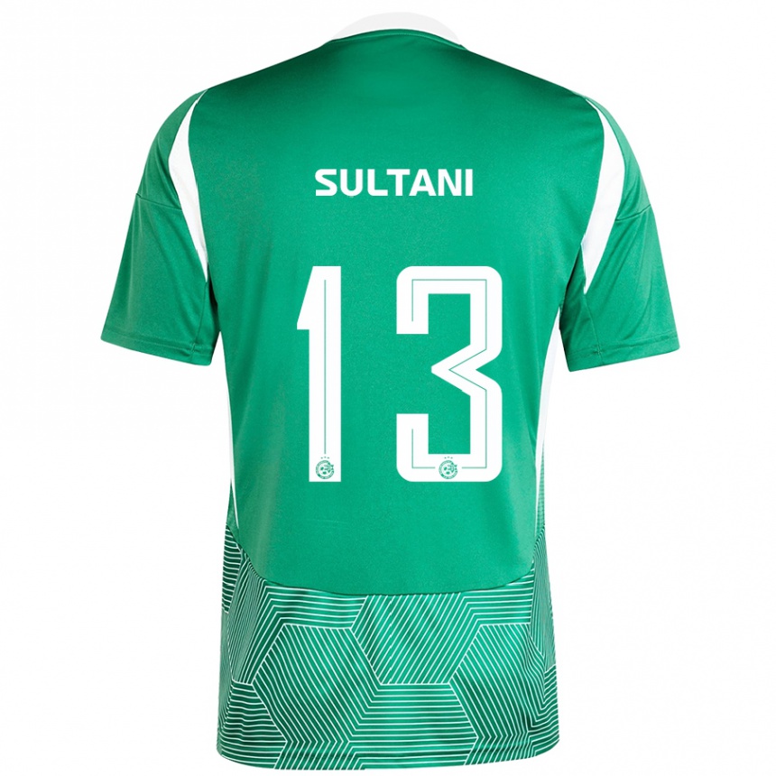 キッズフットボールTomás Sultani#13緑 白ホームシャツ2024/25ジャージーユニフォーム