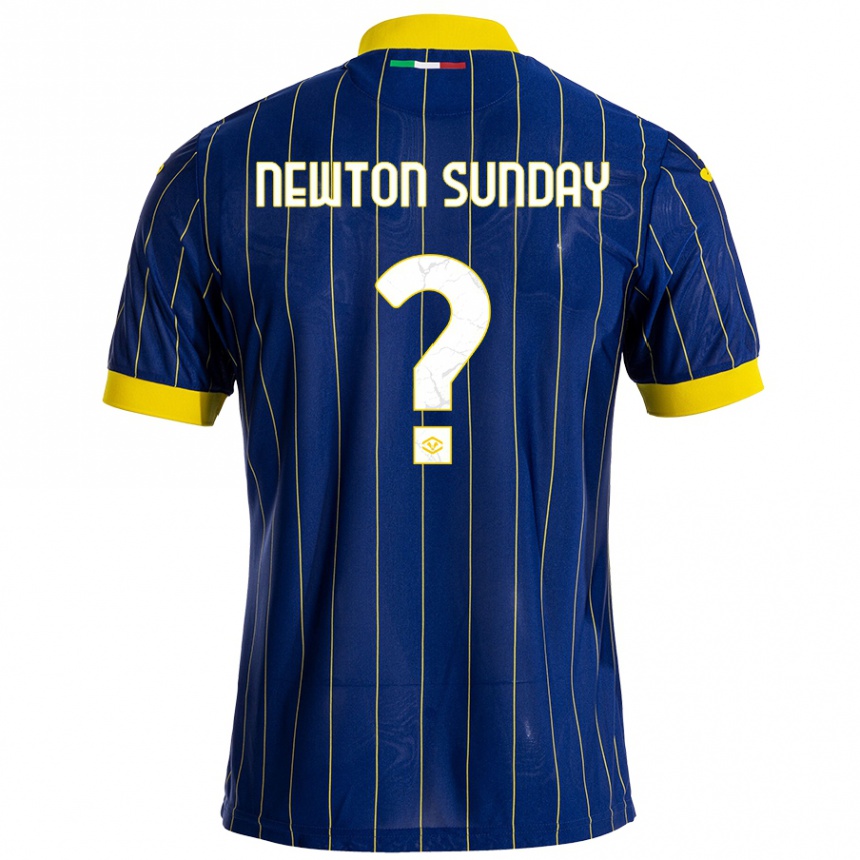 キッズフットボールEloghosa Newton Sunday#0青 黄ホームシャツ2024/25ジャージーユニフォーム