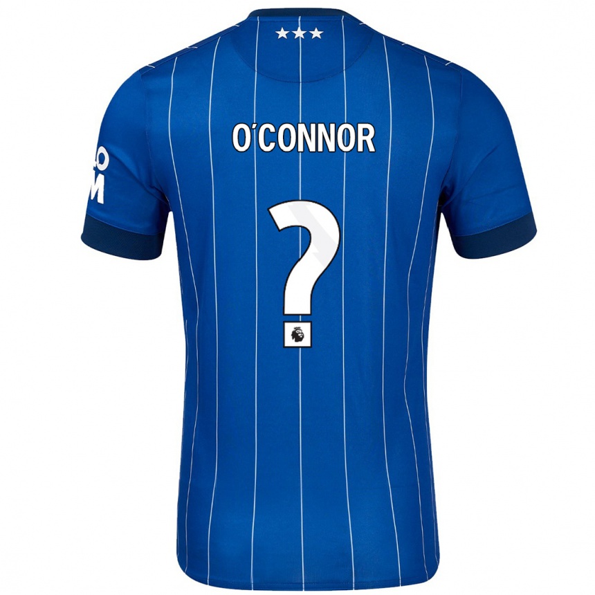 キッズフットボールDaniel O'connor#0ネイビーブルーホームシャツ2024/25ジャージーユニフォーム