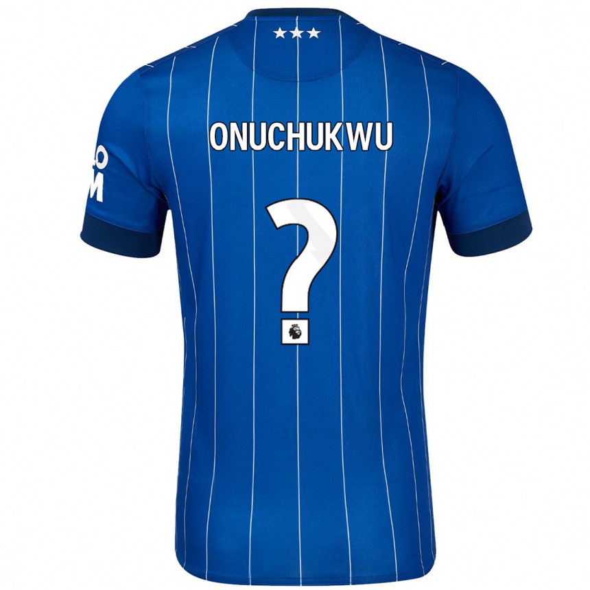 キッズフットボールAbube Onuchukwu#0ネイビーブルーホームシャツ2024/25ジャージーユニフォーム