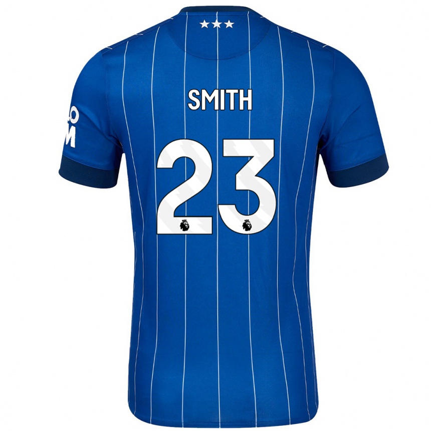 キッズフットボールAbbi Smith#23ネイビーブルーホームシャツ2024/25ジャージーユニフォーム